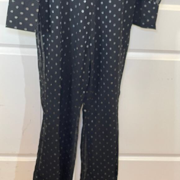 NWT Walter Baker Emory Jumpsuit - Women S - Black and Silver - Picture 2 of 10